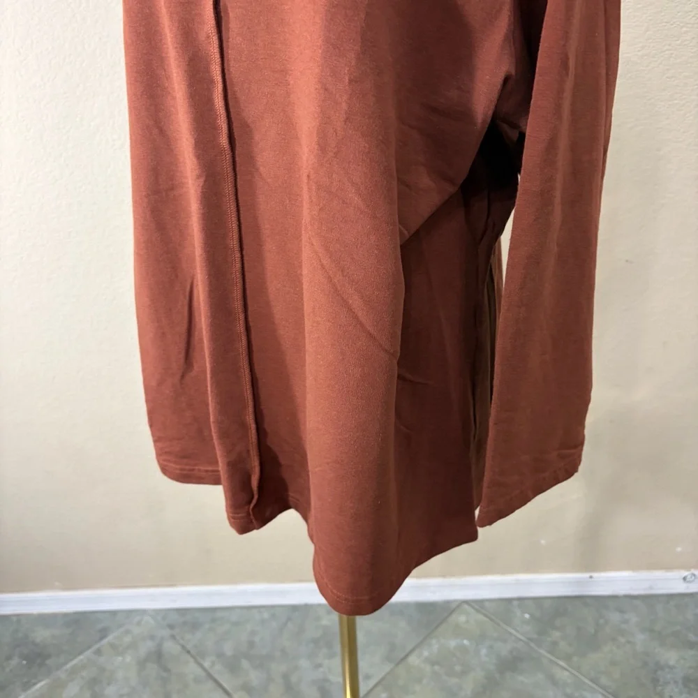 Bryn Walker Tunic Brown Sweater Top L Oversize Bamboo Organic Cotton Lagenlook - Picture 3 of 12